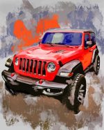 Jeep Wrangler Art Paint by numbers