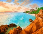 Seychelles Sea Island Paint by numbers
