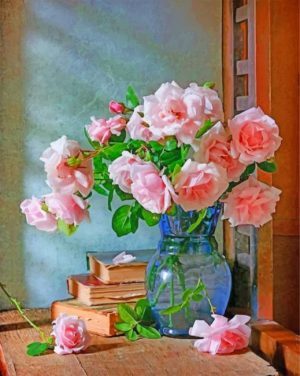 Vintage Flowers Vase Paint by numbers
