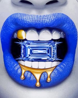 blue-lips-with-grill-paint-by-number