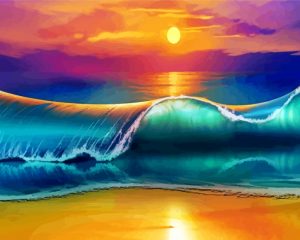 Sunset Waves Paint by numbers