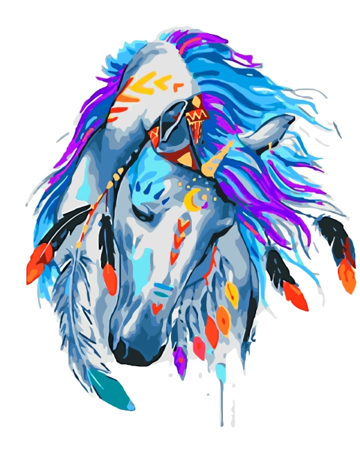 aesthetic-colorful-horse-paint-by-numbers