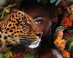 black-african-woman-and-leopard-paint-by-numbers
