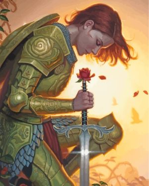 warrior-lady-paint-by-numbers