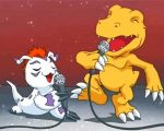 Agumon And Gomamon Paint by numbers