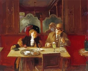 At The Cafe Paint by numbers