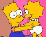 Bart And Little Lisa Simpson Paint by numbers