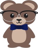 Cartoon Bear With Glasses Paint by numbers