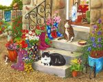 Dogs And Cats In House Paint by numbers