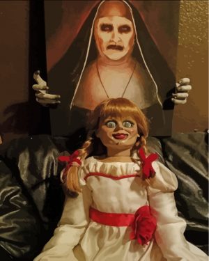 Creepy Annabelle Doll Paint by numbers