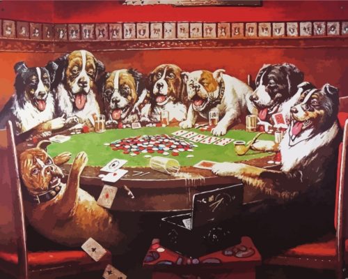 Poker Dogs Paint by numbers