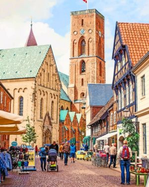 Ribe Cathedral Denmark Paint By Numbers