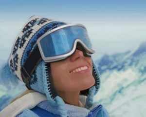 Skiing Woman With Glasses Paint by numbers
