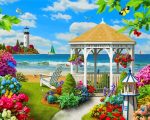 Spring Garden By Beach Paint by numbers