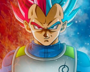 Vegeta Dragon Ball Paint by numbers
