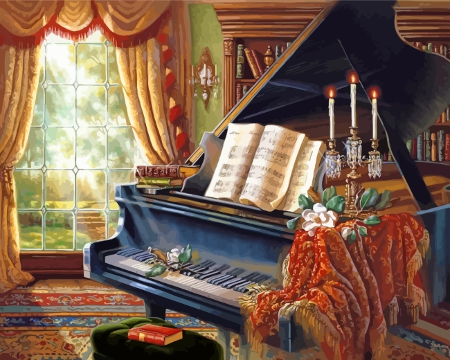 Vintage Piano Paint by numbers