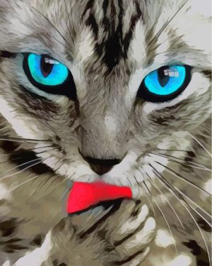 Aesthetic Cat Paint by numbers