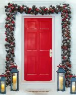 aesthetic-christmas-red-door-paint-by-numbers