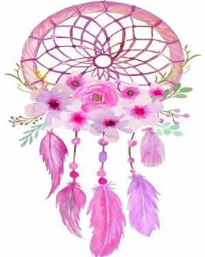 aesthetic-pink-dream-catchher-paint-by-number