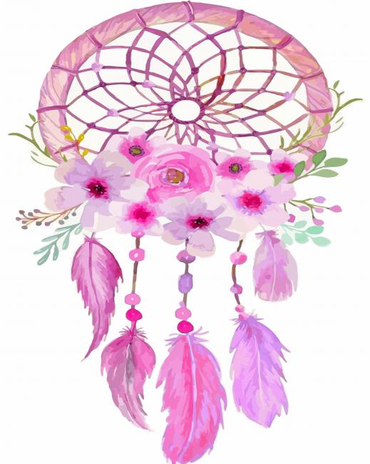 aesthetic-pink-dream-catchher-paint-by-number
