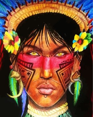 Aztec Man Paint by numbers