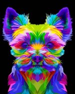 Colorful Yorkshire Terrier Paint by numbers