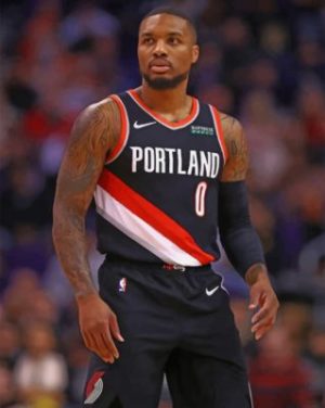 Damian Lilllard Basketball Paint by numbers