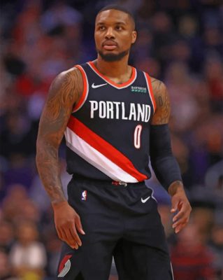 Damian Lilllard Basketball Paint by numbers