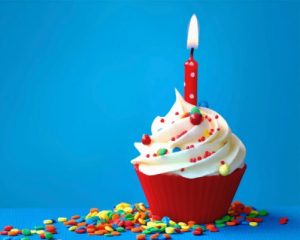 Happy Birthday Cupcake Paint by numbers