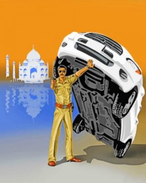 Indian Police Man Paint by numbers