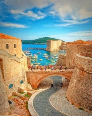 Muralles De Dubrovnik Cyprus Paint by numbers