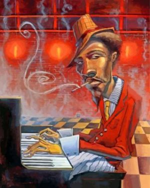 Black Musician Man Paint by numbers
