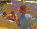 Children On The Beach paint by numbers
