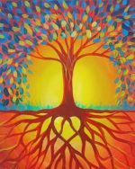 Sunset Tree Of Life paint by numbers
