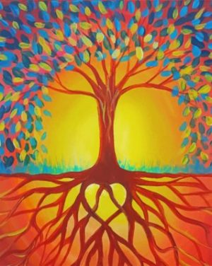 Sunset Tree Of Life paint by numbers