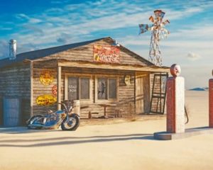 Vintage Gas Station Paint by numbers