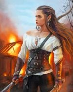 Warrior Elf Woman Paint by numbers