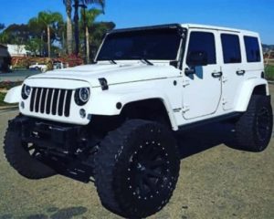 White Jeep Paint by numbers