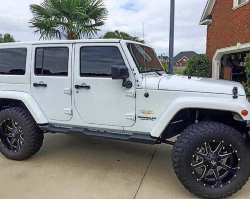 White Jeep Car Paint by numbers