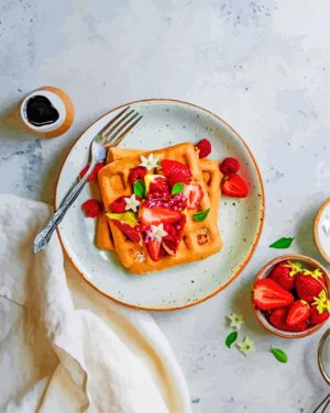 Aesthetic Sweet Waffles paint by number