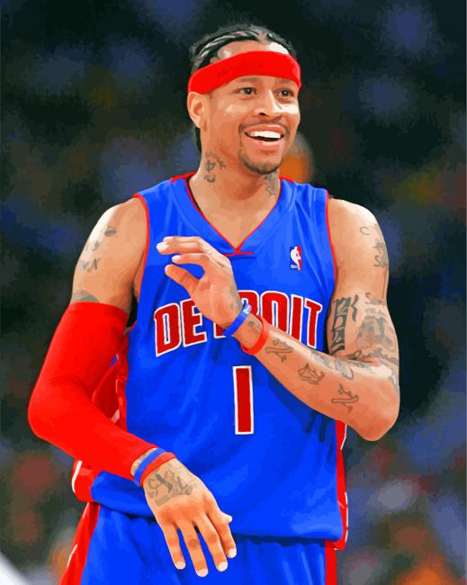 Allen Ezail Iverson paint by number
