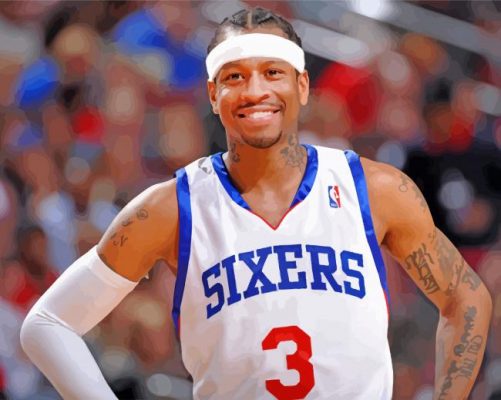 Allen Iverson Basketball paint by number