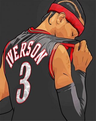 Allen Iverson Player paint by number