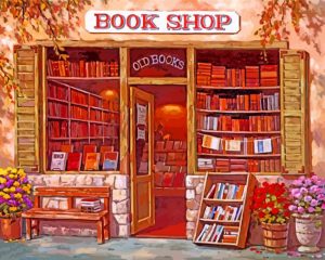 Antique Books Shop paint by number