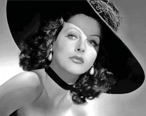 Black And White Hedy Lamarr paint by number