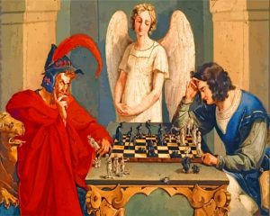 Chess Game Players paint by numbers