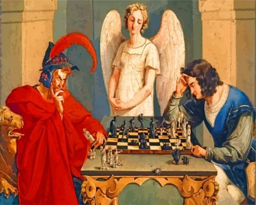 Chess Game Players paint by numbers