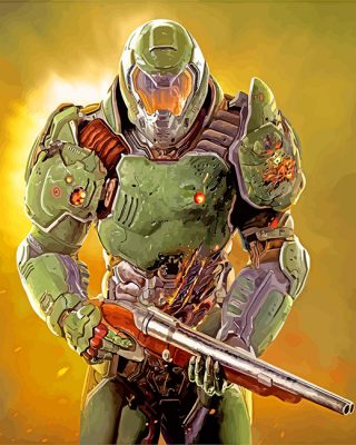 Cyberdemon Doom Game paint by number