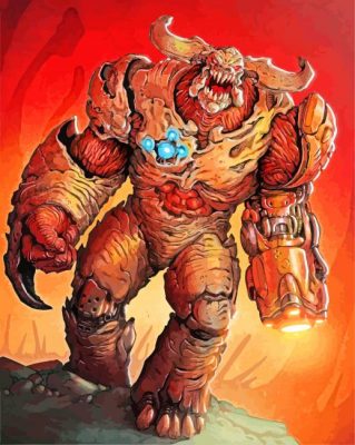 Cyberdemon Doom paint by numbers