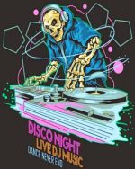 DJ Skeleton paint by numbers